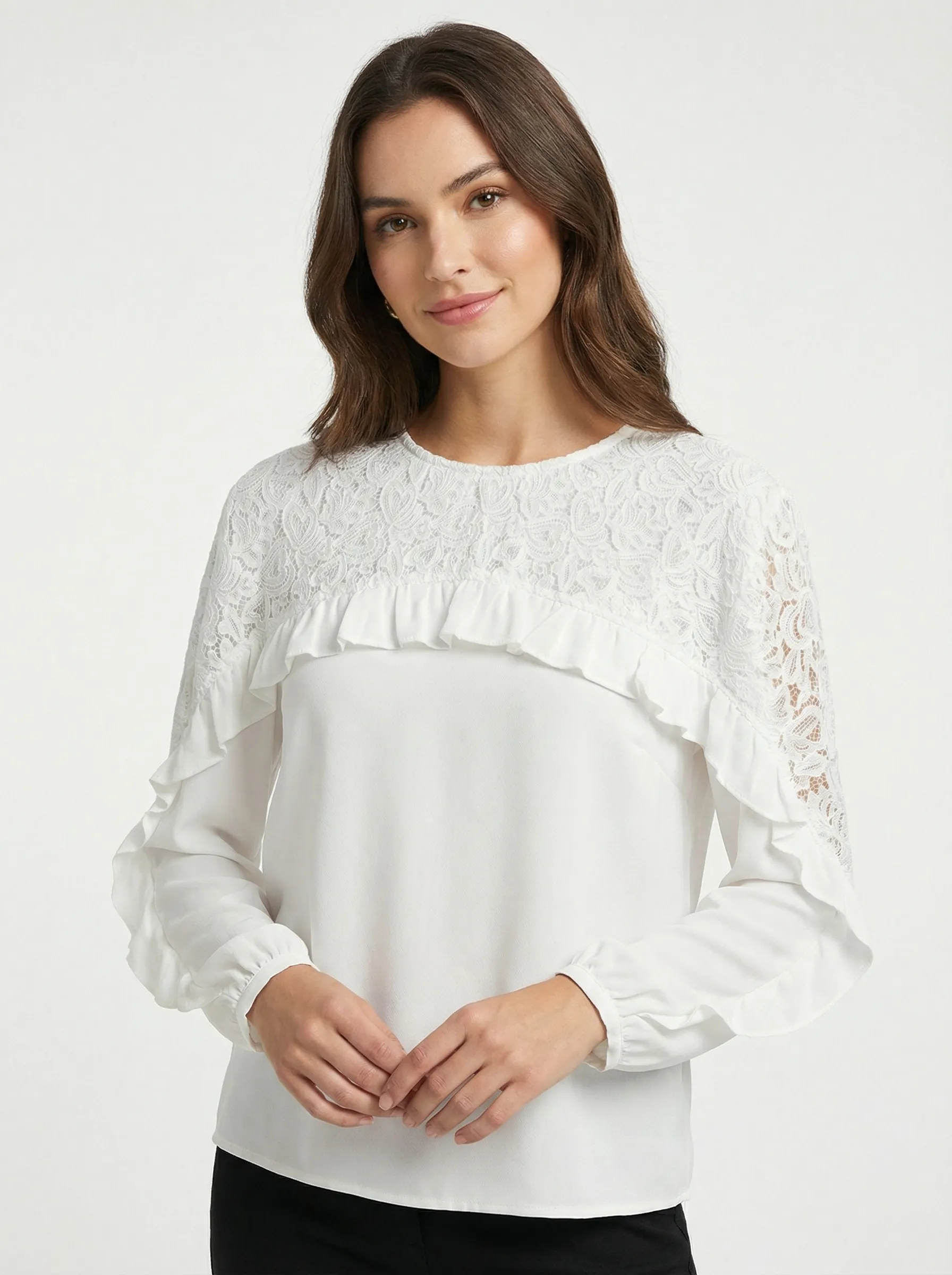 Model wearing garment